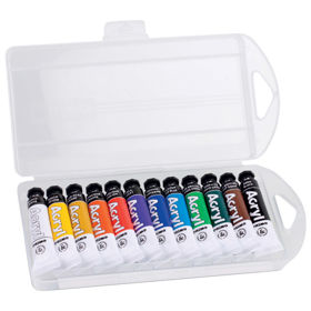 Prikažite detalje za Boja akrilna 7,5ml aluminijska tuba 12boja CMP.407TA12PP Slika Boja akrilna 7,5ml aluminijska tuba 12boja CMP.407TA12PP