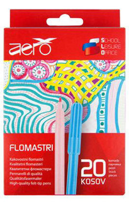 Slika Flomasteri Aero 20 kom u kartonskoj kutiji