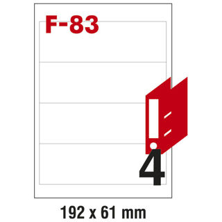 Slika Etikete ILK za registratore 192x61mm pk100L Fornax F-83