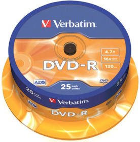 Prikažite detalje za DVD-R Verbatim #43522 4,7GB 16x sp25 Slika DVD-R Verbatim #43522 4,7GB 16x sp25