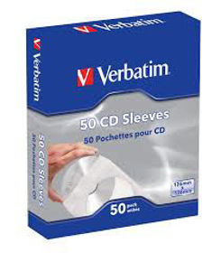 Prikažite detalje za Etui za 1 CD papir s prozorom pk50 Verbatim bijeli Slika Etui za 1 CD papir s prozorom pk50 Verbatim bijeli