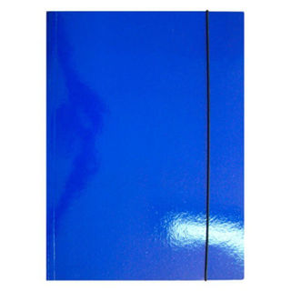 Slika Fascikl klapa s gumicom karton plastificirani A4 Fornax plavi