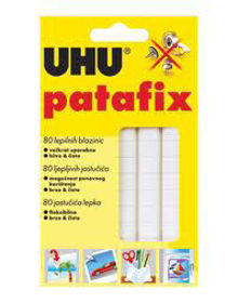Prikažite detalje za Ljepilo-jastučići 65g 80x Patafix Tac UHU bijelo blister Slika Ljepilo-jastučići 65g 80x Patafix Tac UHU bijelo blister