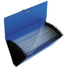 Prikažite detalje za Mapa za kućni budžet 12 pregrada s gumicom (ček) Lebez plava Slika Mapa za kućni budžet 12 pregrada s gumicom (ček) Lebez plava