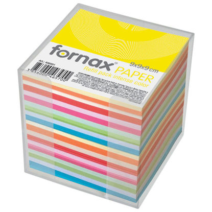 Slika Blok kocka pvc 9,2x9,2cm s papirom u boji intenzivnoj i pastelnoj Fornax