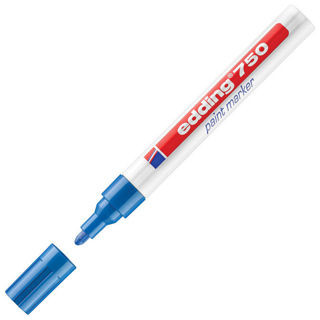Slika Marker permanentni lakirajući 2-4mm Edding 750 plavi