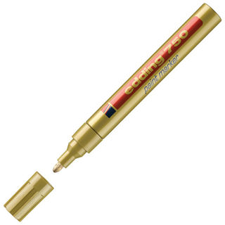 Slika Marker permanentni lakirajući 2-4mm Edding 750 zlatni