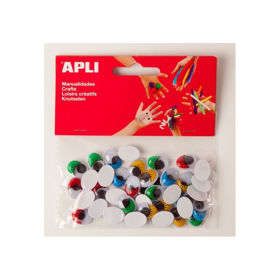 Prikažite detalje za Naljepnice Apli pomične oči u boji sa trepavicama 40/1 13059 Slika Naljepnice Apli pomične oči u boji sa trepavicama 40/1 13059