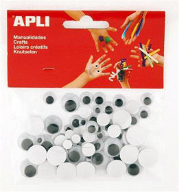 Prikažite detalje za Naljepnice Apli pomične oči crne okrugle 100/1 13263 Slika Naljepnice Apli pomične oči crne okrugle 100/1 13263