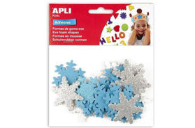 Prikažite detalje za Naljepnice Apli gliter pahuljice srebrno-plave 22/1 13488 Slika Naljepnice Apli gliter pahuljice srebrno-plave 22/1 13488