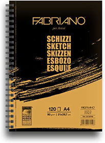 Prikažite detalje za Blok Fabriano schizzi 21x29,7 (A4) 90g 120L spiralni long side 52129766 Slika Blok Fabriano schizzi 21x29,7 (A4) 90g 120L spiralni long side 52129766