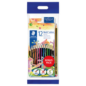 Prikažite detalje za Boje drvene 12boja+gumica+olovka grafitna Noris Colour Staedtler  blister Slika Boje drvene 12boja+gumica+olovka grafitna Noris Colour Staedtler  blister