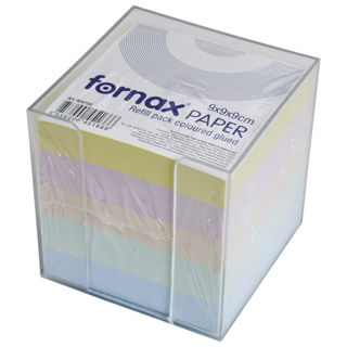 Slika Blok kocka pvc 9,2x9,2cm s papirom u boji pastelnoj Fornax