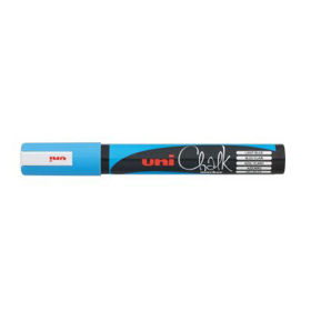 Prikažite detalje za Marker Uni pwe-5m kreda svijetlo plavi Slika Marker Uni pwe-5m kreda svijetlo plavi