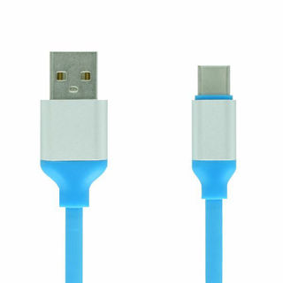 Slika USB Kabel +CLASS TIP C SILIKONSKI, USB NA TIP C DUŽINE 1.2 m PLAVI