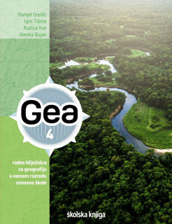 Slika GEA 4 - radna bilježnica za geografiju u osmome razredu osnovne škole