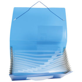 Prikažite detalje za Mapa za kućni budžet 12 pregrada s gumicom pp A4 Q-Connect KF02479 prozirno plav Slika Mapa za kućni budžet 12 pregrada s gumicom pp A4 Q-Connect KF02479 prozirno plav