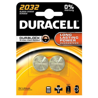 Slika Baterija litij dugmasta 3V pk2 Duracell 2032 blister