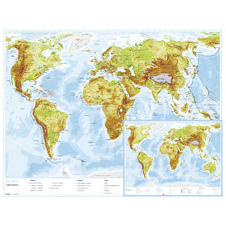Slika Karta svijeta 56x49cm plastificirana obostrana Trsat