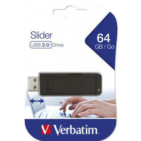 Prikažite detalje za USB stick Verbatim 2.0 64GB Storengo slider blacktick Verbatim Slika USB stick Verbatim 2.0 64GB Storengo slider blacktick Verbatim